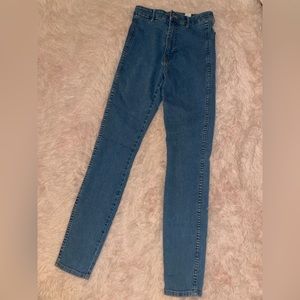 size 2 skinny blue h&m jeans